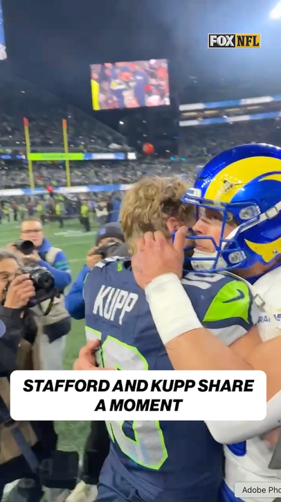 Cooper Kupp and Matthew Stafford share a moment 🥹