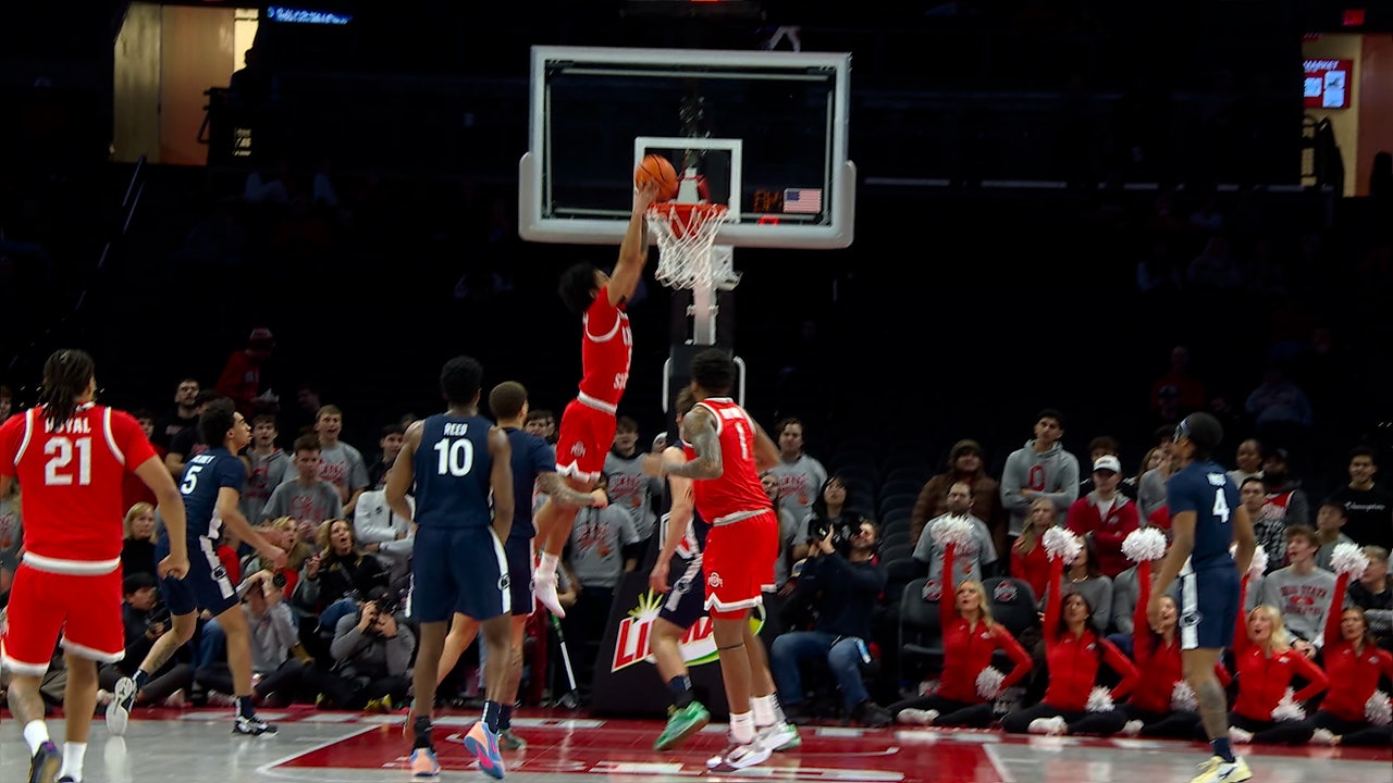 Amare Bynum hits Taison Chatman for dunk, extending Ohio State's lead over Penn State