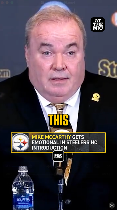 Mike McCarthy gets emotional speaking on his love for Pittsburgh 🏈