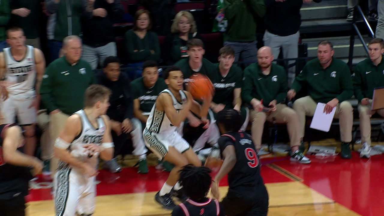Michigan State's Divine Ugochukwu drains CLUTCH 3-pointer to help send game to OT against Rutgers