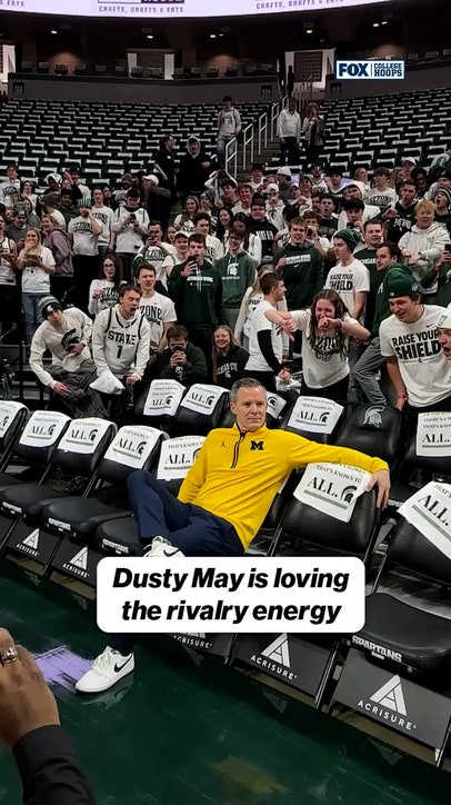 The Michigan-Michigan State rivalry has Dusty May cheesin' 😆