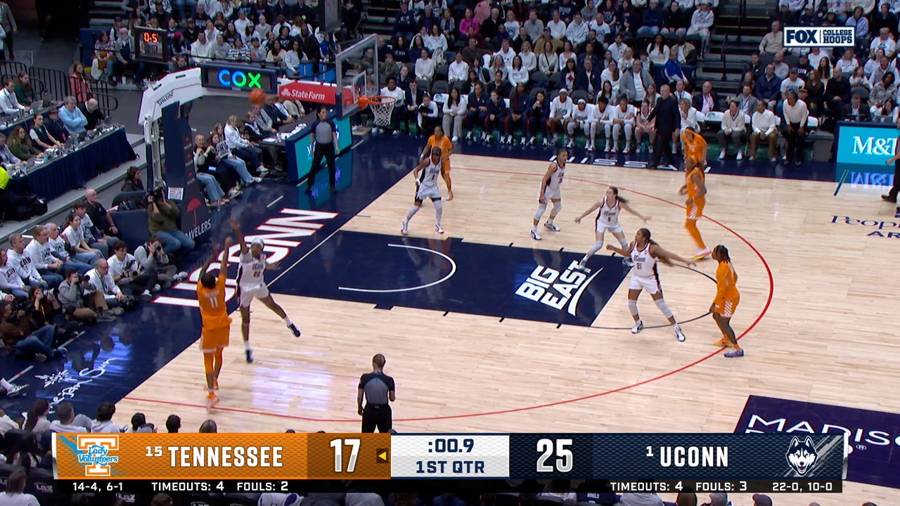 Tennessee’s Zee Spearman Drills Buzzer-Beater Two to Cut Into UConn Lead