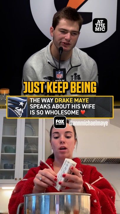 Drake Maye gives a message to his wife ❤️