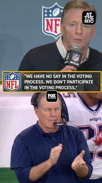 Roger Goodell on the Belichick HOF 👀