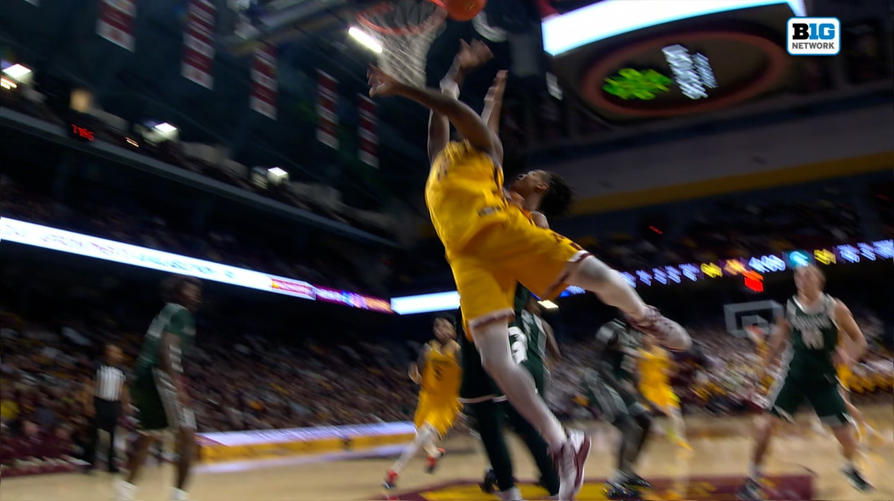 Langston Reynolds spins for a tough and-one, Minnesota extends lead against No. 10 MSU 🌀