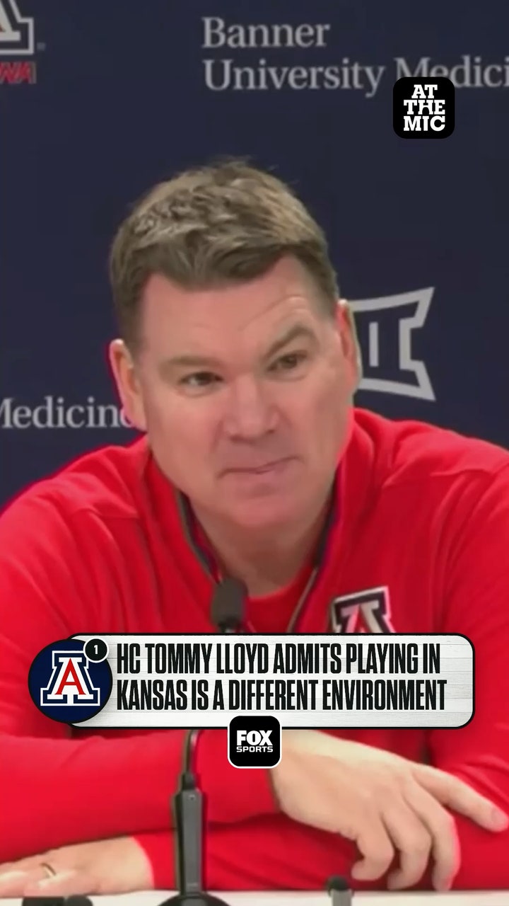 Arizona HC Tommy Lloyd called playing at Kansas different but has nothing but respect for the program ahead of Monday's matchup