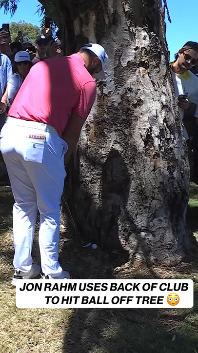 Jon Rahm's BACKHAND Shot 🤯 