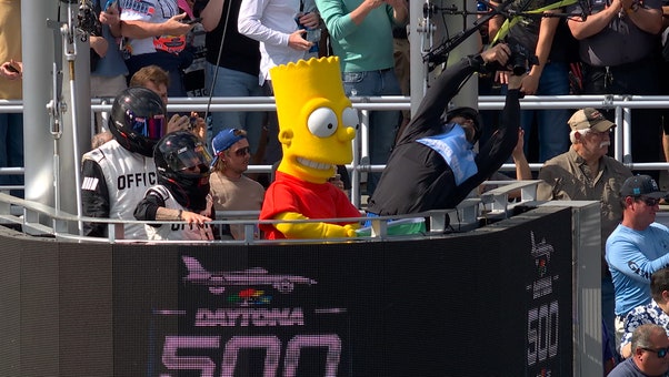 Bart Simpson Waves the Green Flag to start the Daytona 500 | NASCAR on FOX