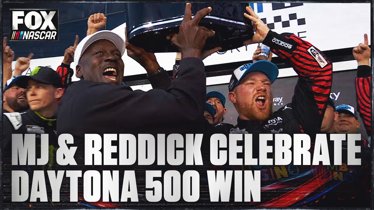 Michael Jordan & Tyler Reddick Celebrate DAYTONA 500 WIN 🏁 NASCAR on FOX