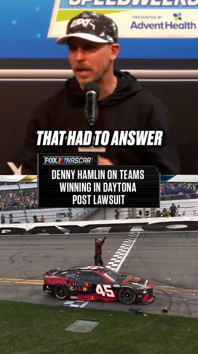 Denny Hamlin on teams winning in Daytona post lawsuit 👀