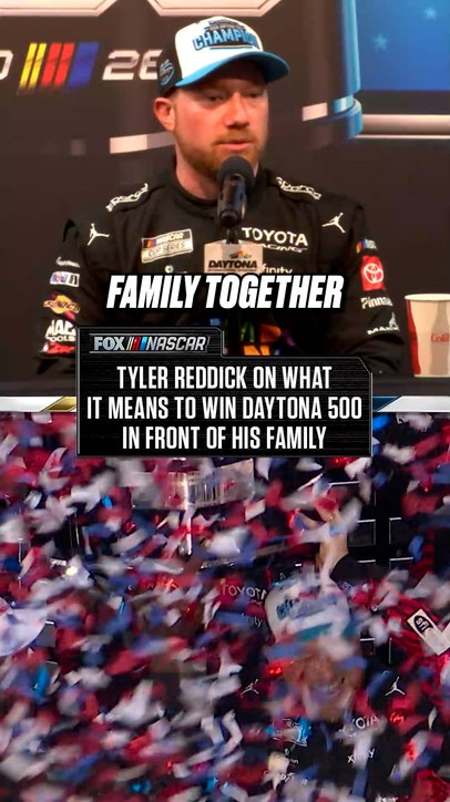 Tyler Reddick was emotional after celebrating his win with his family 🥹