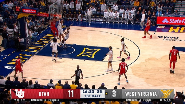 Utah’s James Okonkwo Finishes the Break With Emphatic Slam vs. West Virginia