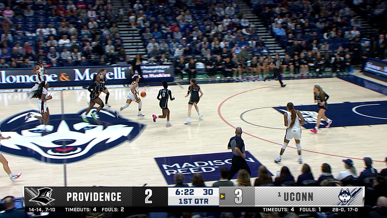 UConn's Azzi Fudd goes coast-to-coast for smooth layup finish vs. Providence