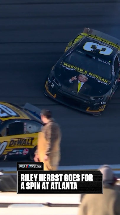 Another caution in Atlanta, this time, Riley Herbst 