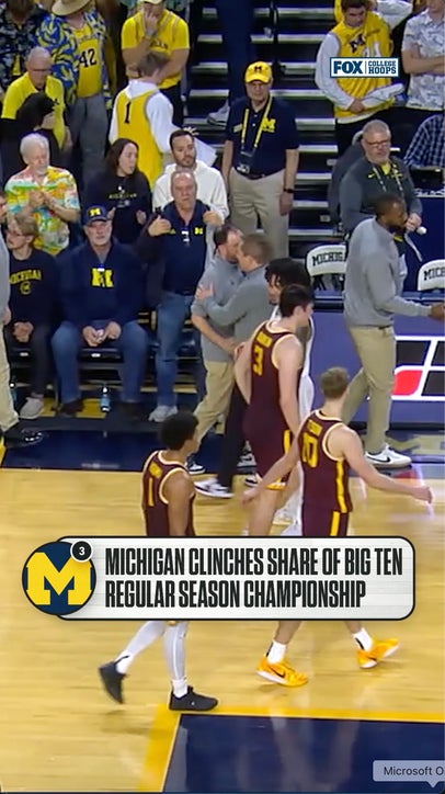 Michigan clinched a share of the Big Ten regular season title 👏