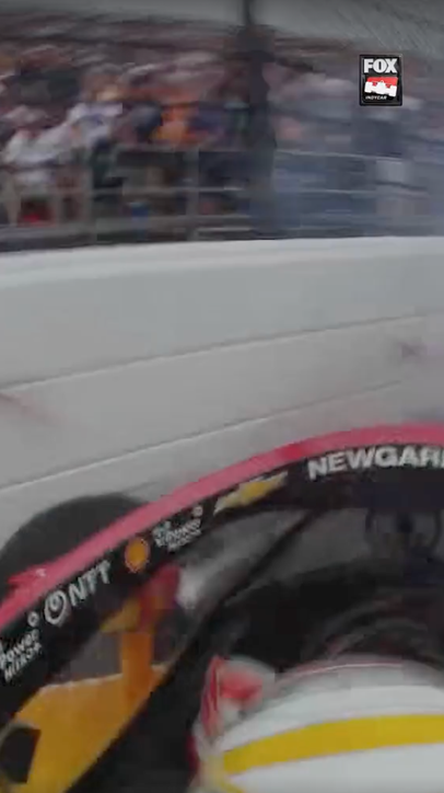 Josef Newgarden goes through the grass 😬