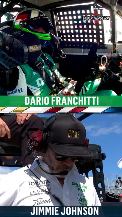 Crew chief Jimmie Johnson and NASCAR Truck Series driver Dario Franchitti are ready to go in St. Pete