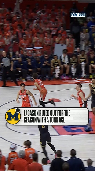 Michigan's LJ Cason is ruled out for remainder of the season after suffering torn ACL against Illinois