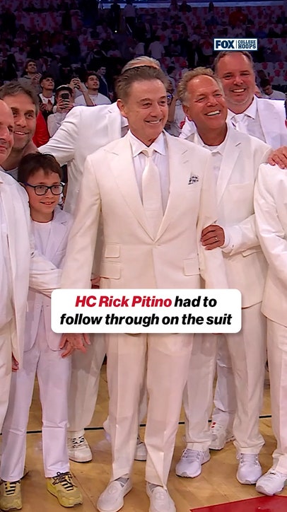 St. John's HC Rick Pitino couldn't let his friends down on the matching white suits