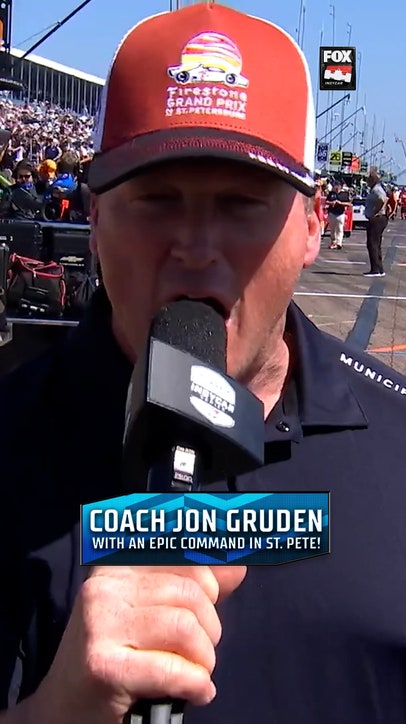 Coach Jon Gruden getting things started in St. Petersburg 🗣️🎤