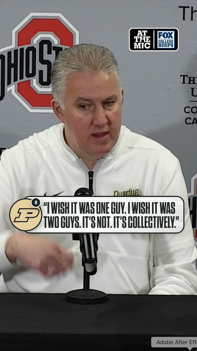 Matt Painter shared why he’s frustrated with his team following the loss to Ohio State 