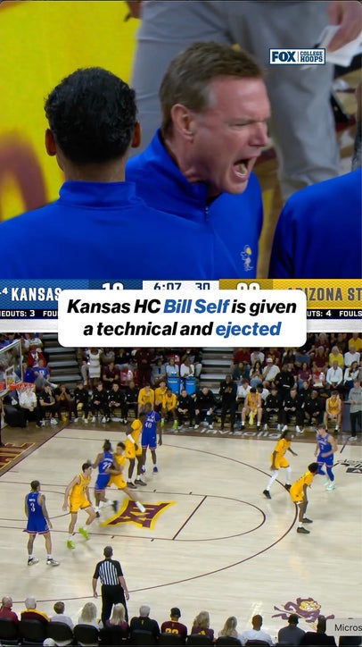 Bill Self ejected in after picking up two technicals 😬