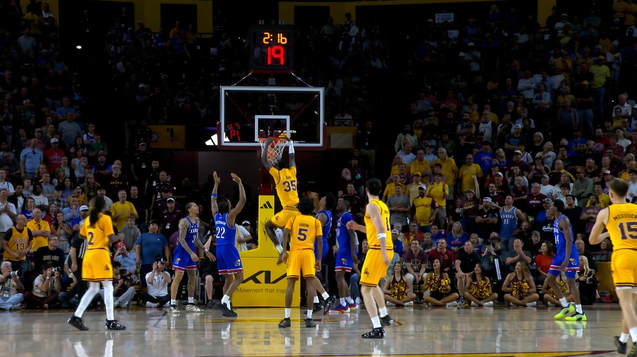 Massamba Diop powers home putback dunk, helping Arizona State clinch upset win over Kansas