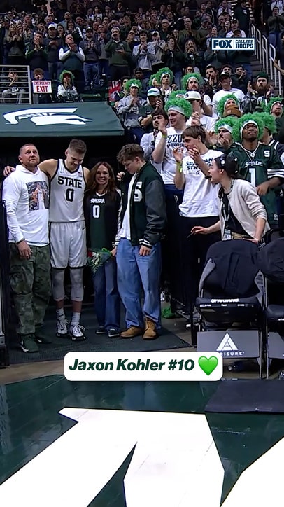 Jaxon Kohler is honored on Senior Night 💚 