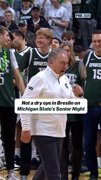 Tom Izzo delivers a heartfelt message to fans for sticking around for the seniors on Senior Night 💚