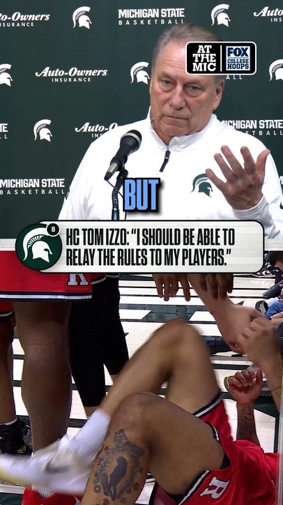 Michigan State HC Tom Izzo on Jeremy Fears Jr's technical foul for pointing up at the video board during a replay