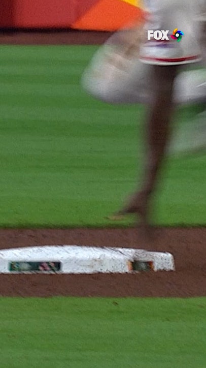 He BARELY touched the base 😅