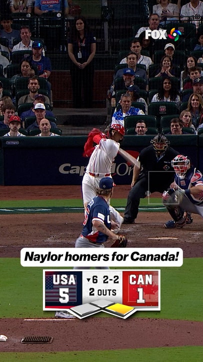Bo Naylor cuts into the USA lead with a 2-run shot! 💪