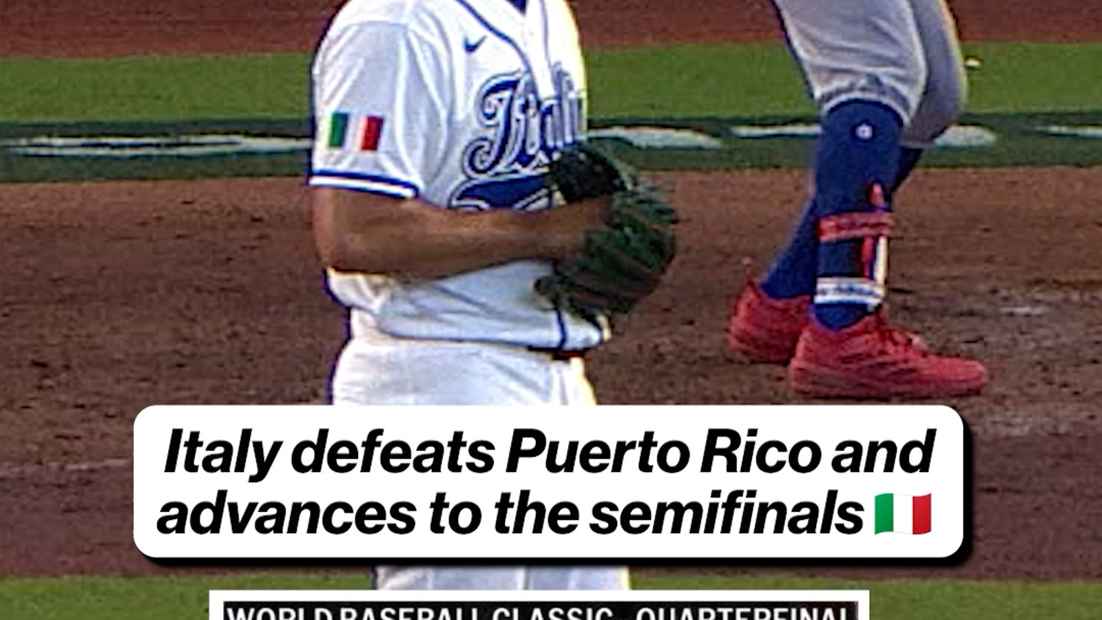 Italia etenee semifinaaleihin ensimmäistä kertaa WBC:n historiassa 🇮🇹