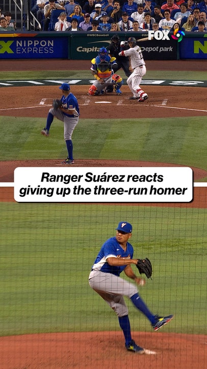 Ranger Suárez after allowing the three-run homer to Japan