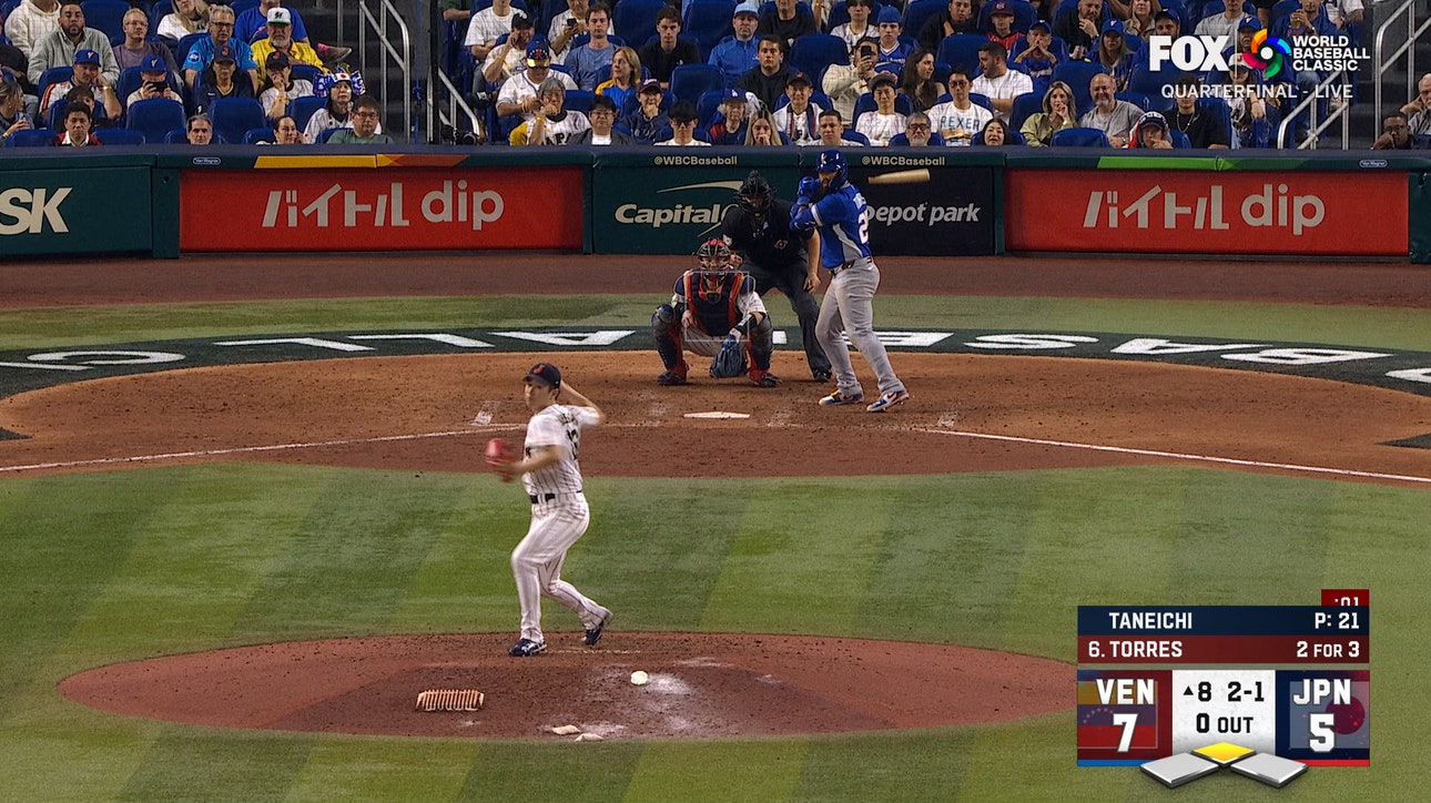 Atsuki Taneichi’s pickoff attempt at second base gets away, Venezuela extends lead over Japan