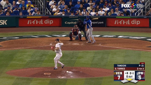 Atsuki Taneichi’s pickoff attempt at second base gets away, Venezuela extends lead over Japan