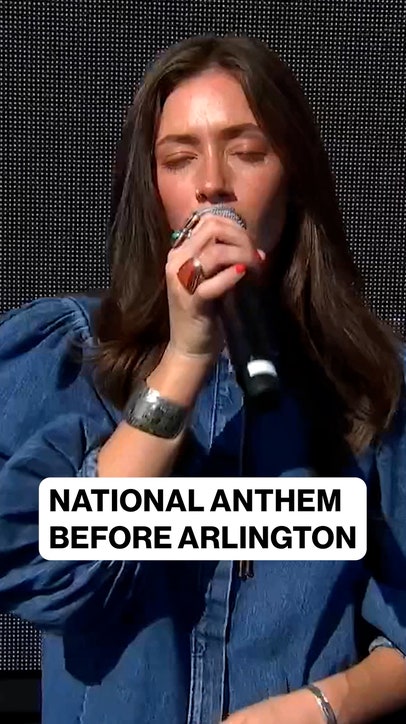 National Anthem Before INDYCAR Race At Jerry World 🇺🇸