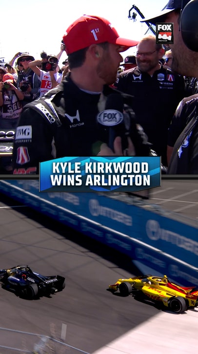 Kyle Kirkwood after winning BIG WIN at Arlington 🙌