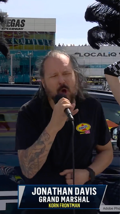 ARE YOU READY? Korn's Jonathan Davis gets the engines fired in Las Vegas 🎲🏁