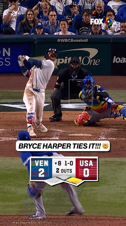Bryce Harper hits a TWO-RUN HOMER to tie it in the 8th inning 🤯