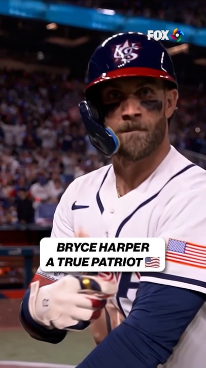 Bryce Harper to tie the game 🫡🇺🇸