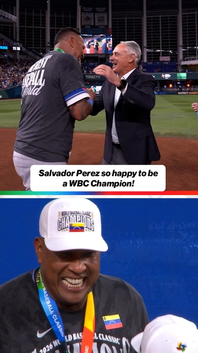 Salvador Perez is happy to be a WBC champion 😁