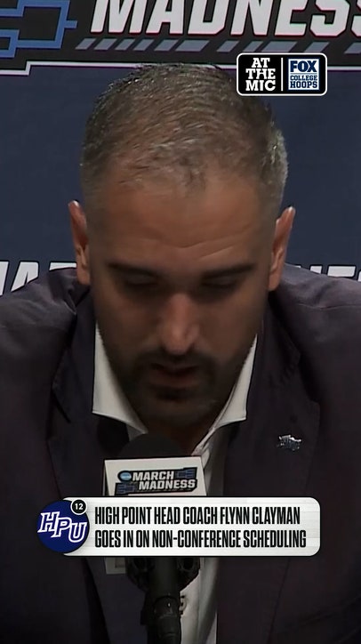 High Point HC Flynn Clayman sets the record straight after beating Wisconsin 👀