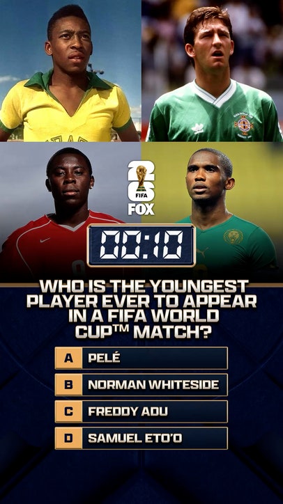 83 days until the FIFA World Cup on FOX! Who is the youngest player ever to appear in a FIFA World Cup match ⁉️ 🌎 🏆