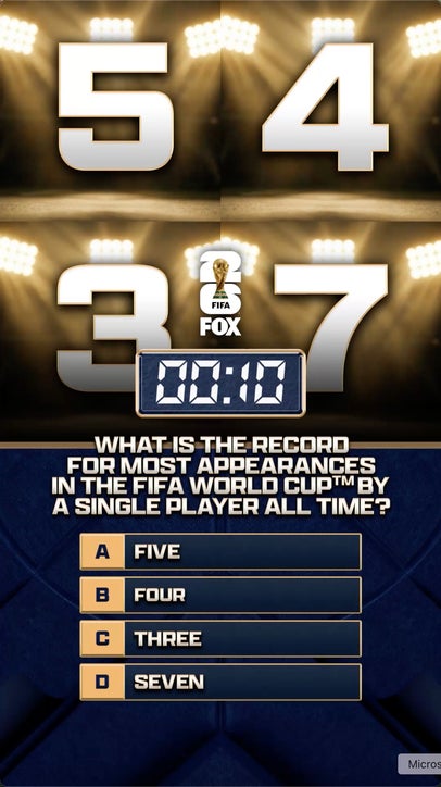 82 days until the FIFA World Cup on FOX! What is the record for most appearances in the FIFA World Cup by a single player all-time⁉️🌎🏆