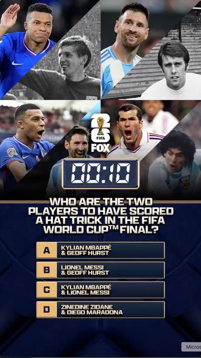 79 days until the FIFA World Cup on FOX! Which two players scored a World Cup final hat trick ⁉️🌎🏆