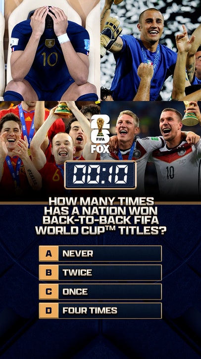 78 days until the FIFA World Cup on FOX! How many times has a nation won back-to-back FIFA World Cup titles ⁉️🌎🏆