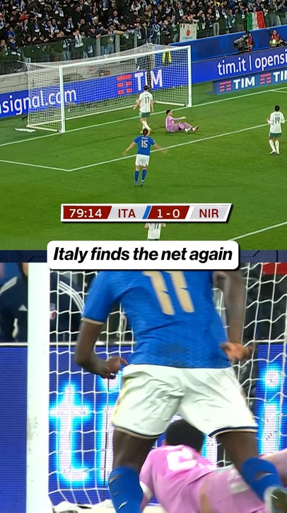 COOL. CALM. COMPOSED. 🥶 Moise Kean doubles Italy's lead over Northern Ireland 🇮🇹