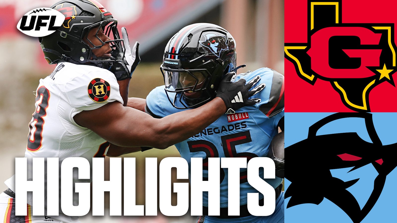 Houston Gamblers vs. Dallas Renegades Kohokohdat 🏈 UFL FOXissa
