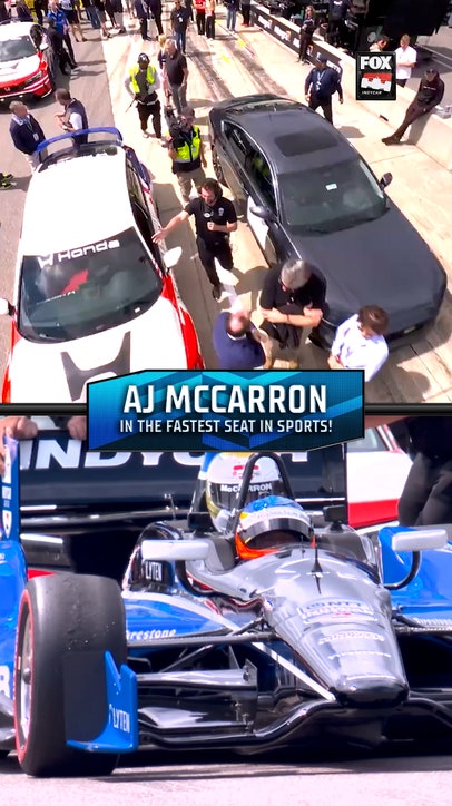 AJ McCarron hops in the FASTEST seat in sports 💨